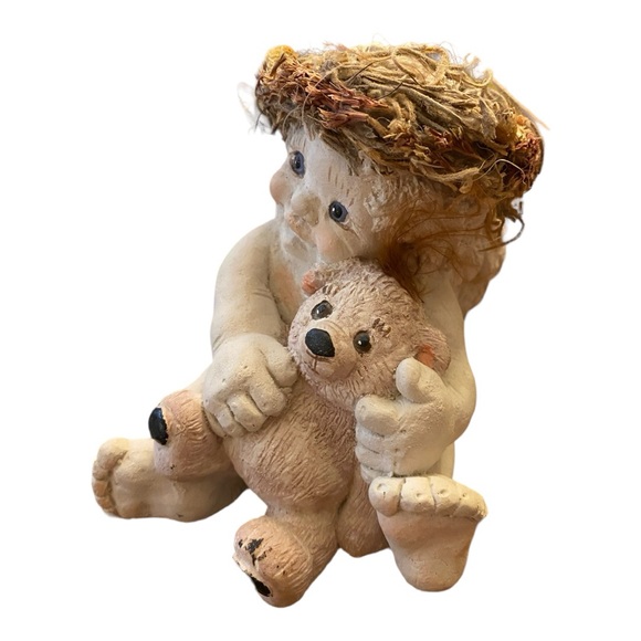 Dreamsicle cherub with teddy bear 4” tall x 3.5” wide. Excellent condition 1993 - Picture 2 of 6